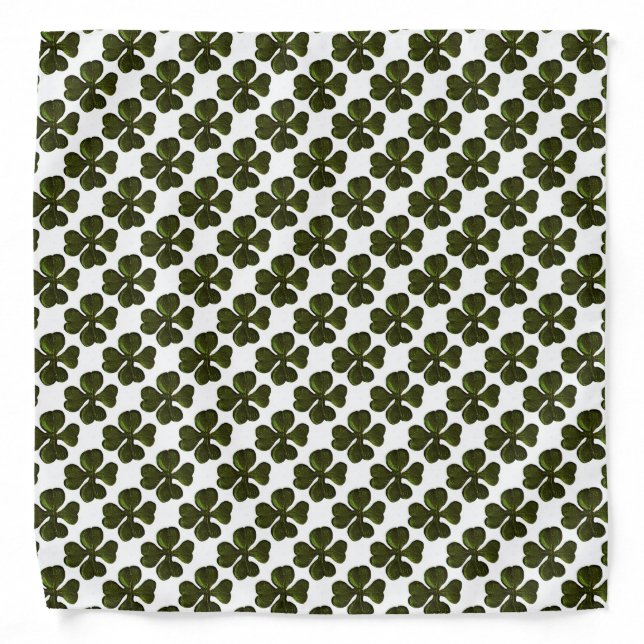 ST PATRICK'S DAY PARTY GREEN IRISH SHAMROCK BANDANA (Front)