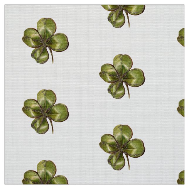 ST PATRICK'S DAY PARTY GREEN IRISH SHAMROCK FABRIC (Swatch)