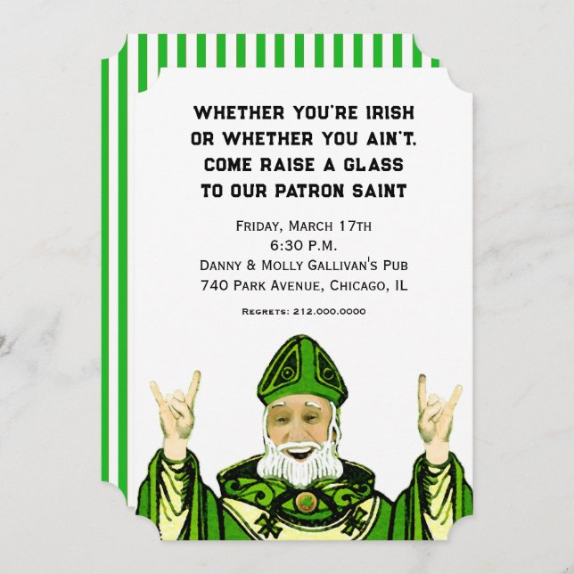 St. Patrick's Day Party Invitation (Front/Back)