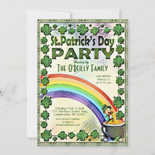 st patricks day party invitations online