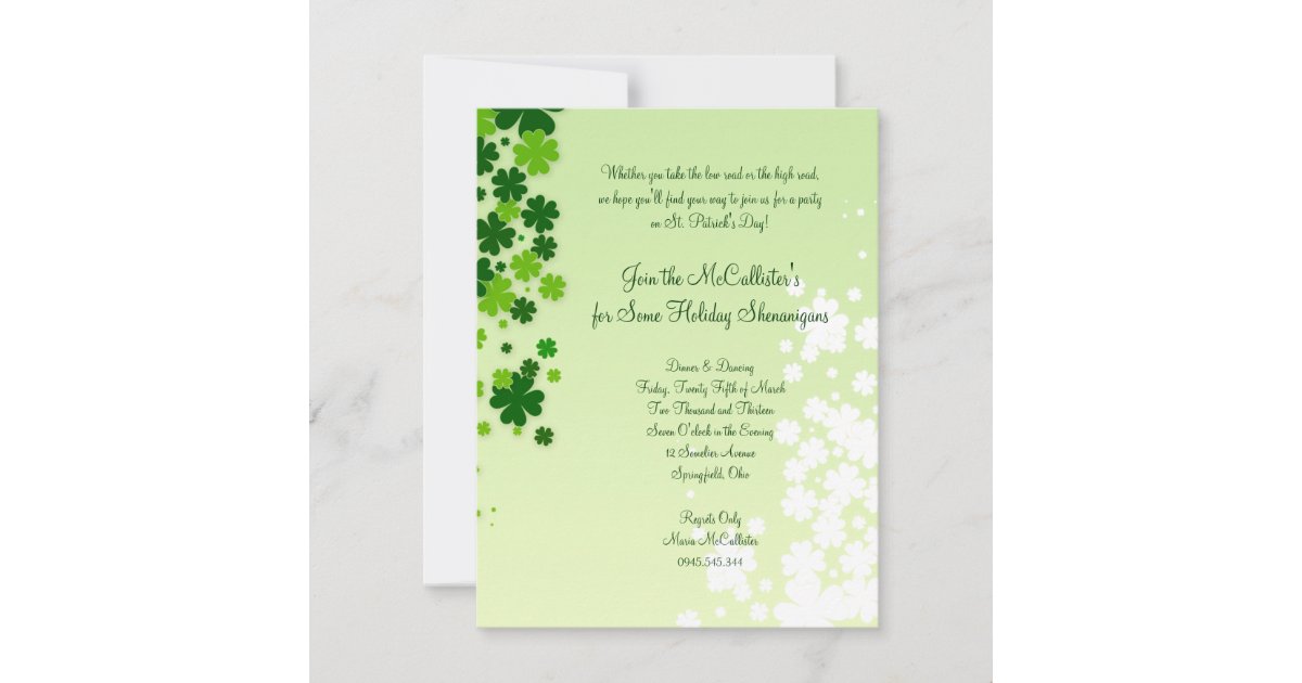 st patricks day party invitations online