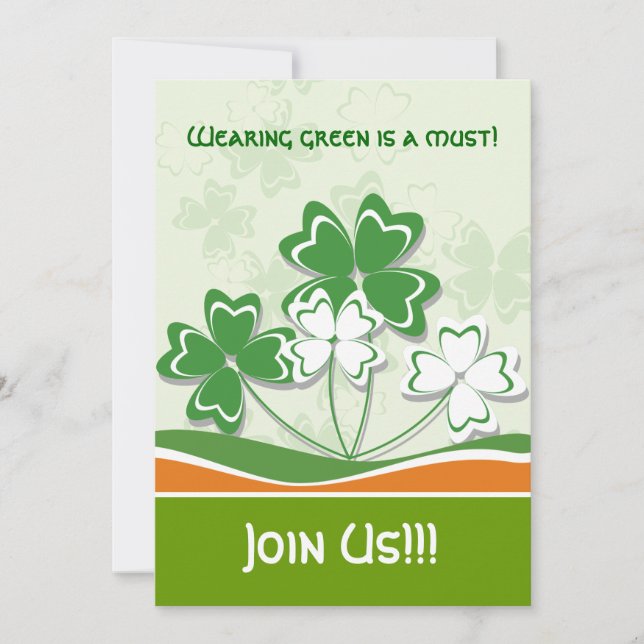 St. Patrick's Day Party Invitations (Front)