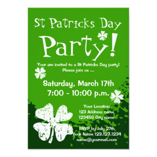 St Patrick's Day Party Invitations 5