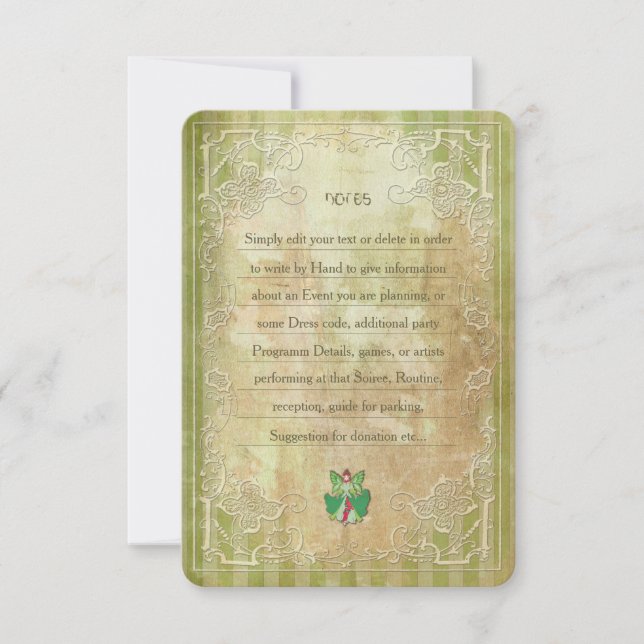 St.Patricks Day - Party Invite Note Card (Front)