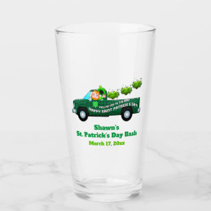 St Patricks Day Party Leprechaun Funny Beer Pint Glass