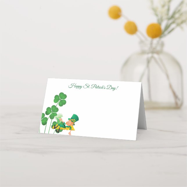 St. Patrick's Day Party Name Place Card (Front)