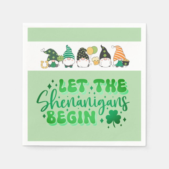 St Patrick's Day party  Napkins (Front)