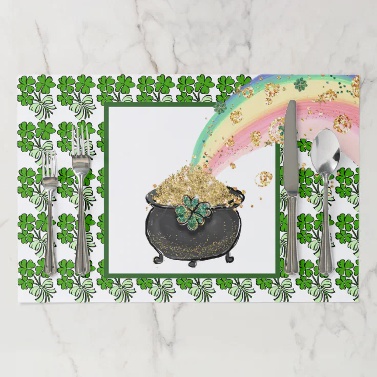St. Patrick's Day Party Paper Placemat Zazzle