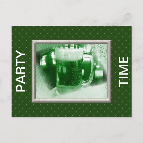 St Patricks Day Party Postcard Invitation