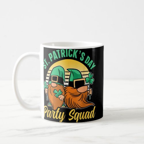 St Patricks Day Party Squad Gnome St Patricks Day Coffee Mug