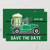 St Patrick's Day Party Vintage Truck Save the Date (Front/Back)