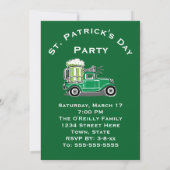 St Patrick's Day Party Vintage Truck Save the Date (Back)