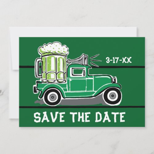 St Patricks Day Party Vintage Truck Save the Date