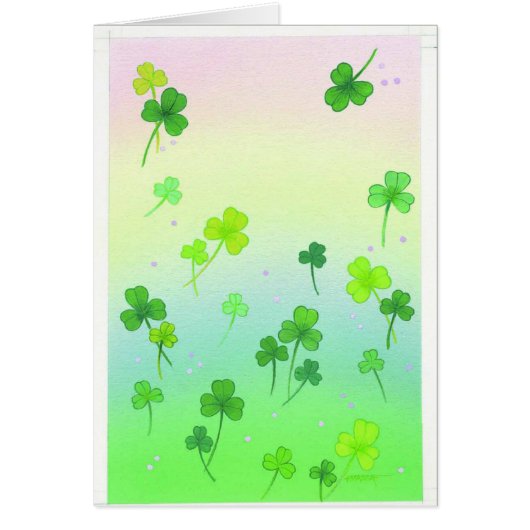 St. Patricks Day pastel customizable card (Front)