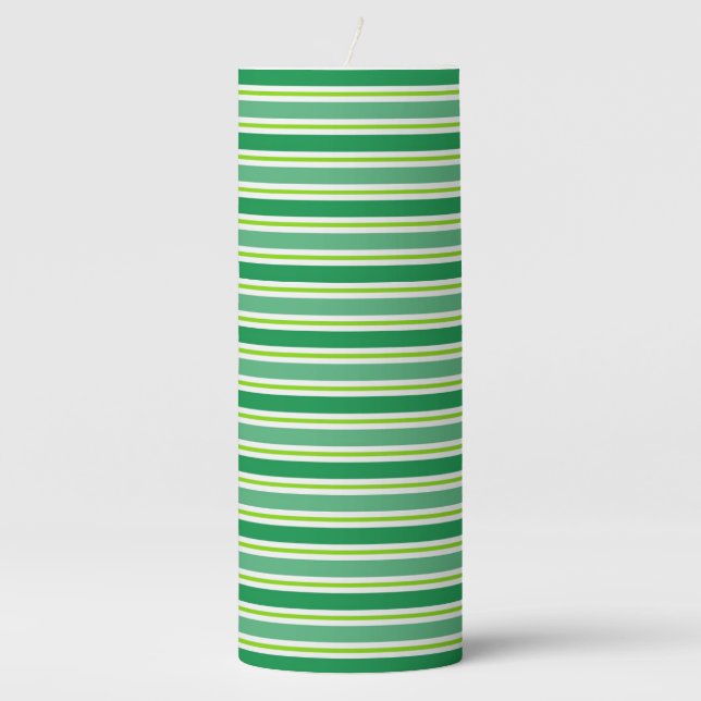 St. Patrick's Day Patern Pillar Candle (Front)