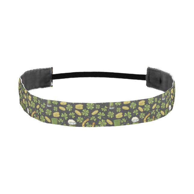 St. Patrick's Day Pattern Athletic Headband (Front)