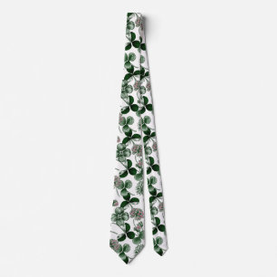 St Patricks day pattern clover Neck Tie