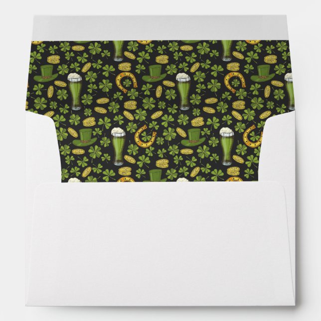St. Patrick's Day Pattern Envelope (Back (Bottom))