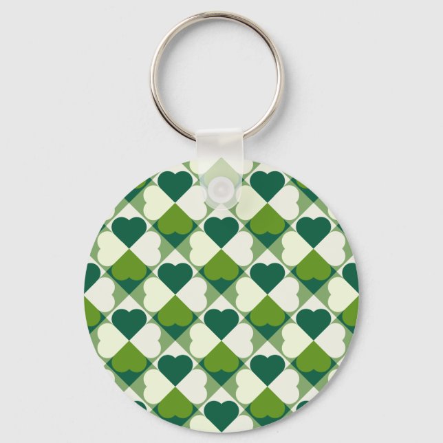 St. Patrick's Day Pattern Keychain (Front)