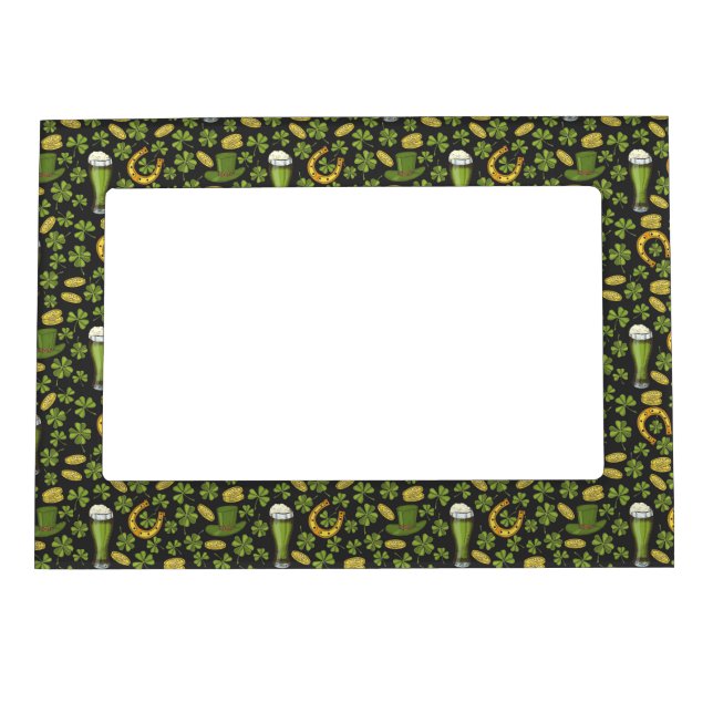 St. Patrick's Day Pattern Magnetic Frame (Front)