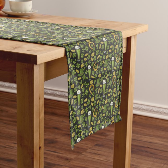 St. Patrick's Day Pattern Short Table Runner (In Situ)