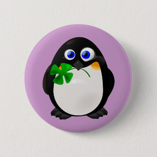 St. Patrick's Day Penguin Pinback Button