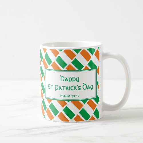 ST PATRICKS DAY Personalized Christian IRISH FLAG Coffee Mug