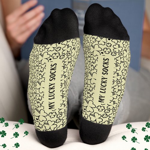 St Patricks Day Personalized Name Lucky Socks