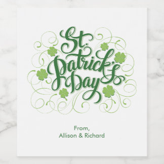 St. Patrick's Day Personalized Wine Labels