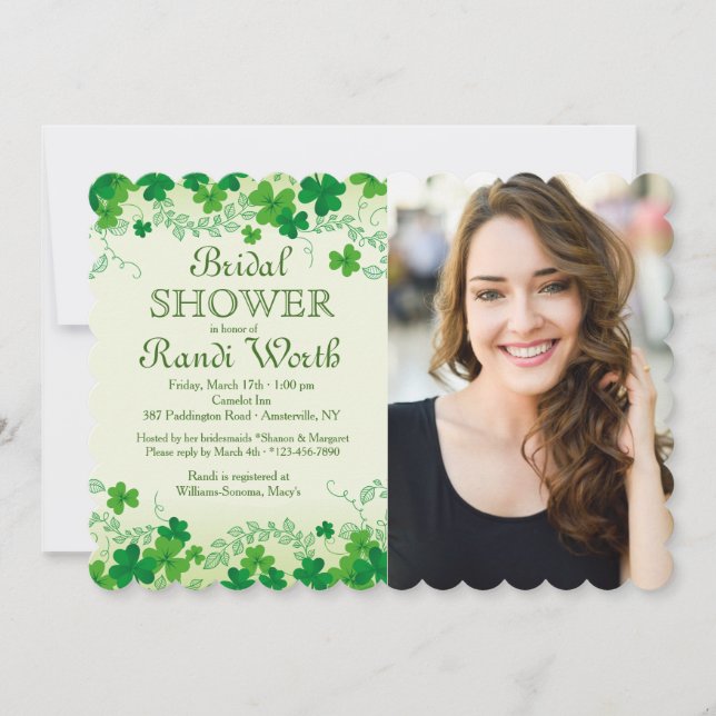 St. Patrick's Day Photo Invitation (Front)