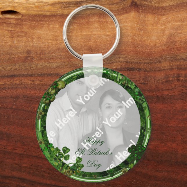 St. Patrick's Day Photo Key Chain (Front)