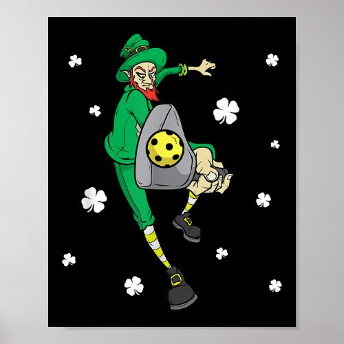 St Patricks Day Pickleball Player  Poster