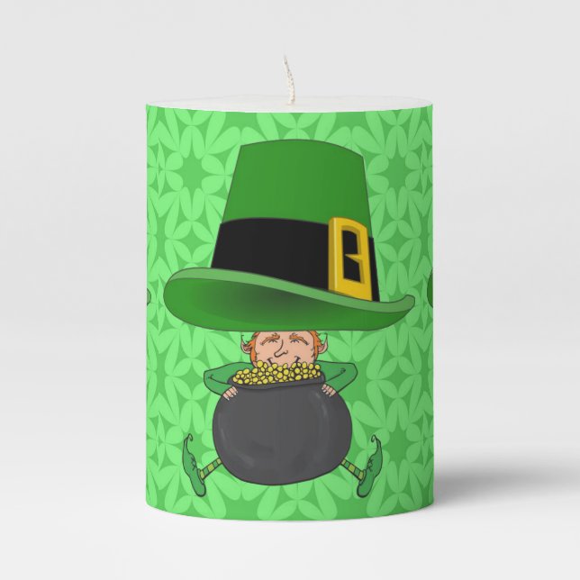 St. Patrick's Day Pilar Candle (Front)