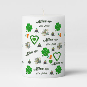 St. Patrick's Day Pilar Candle
