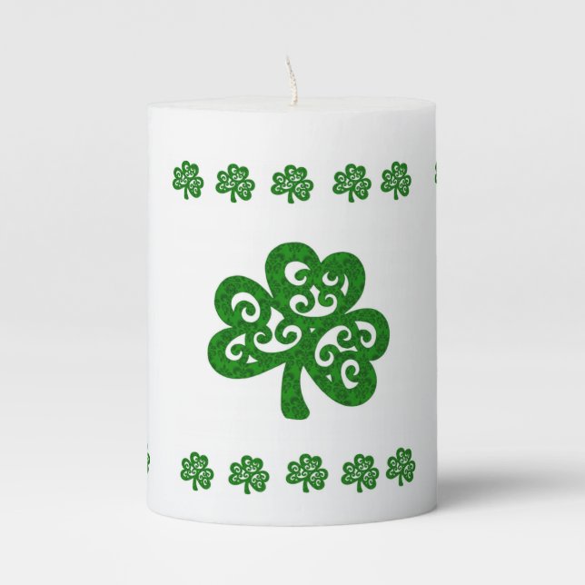 St. Patrick's Day Pilar Candle (Front)