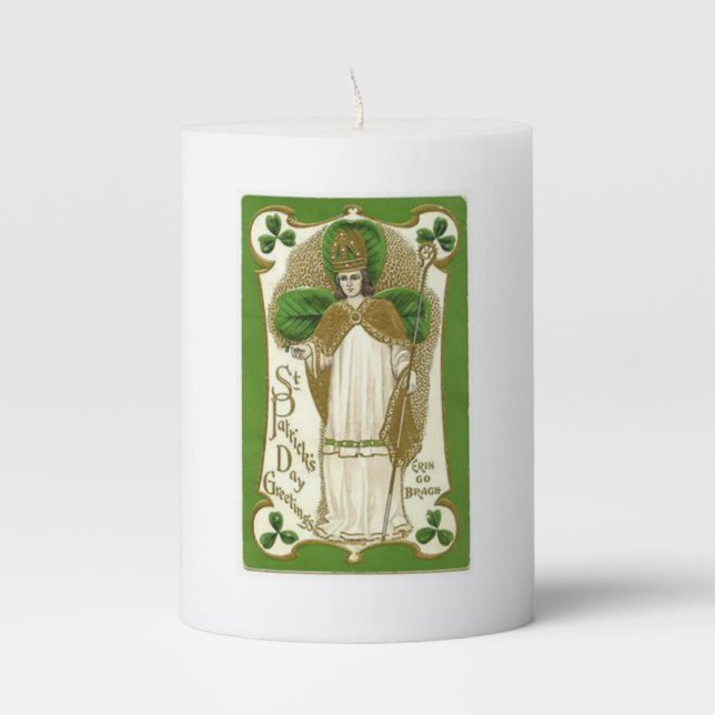 St. Patrick's Day Pilar Candle (Front)