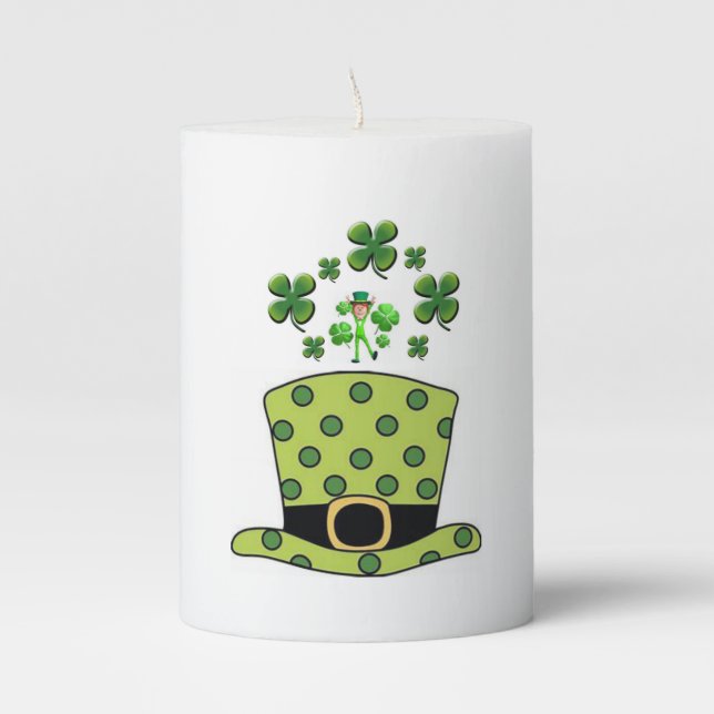 St. Patrick's Day Pilar Candle (Front)