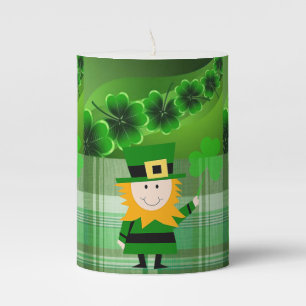St. Patrick's Day Pilar Candle