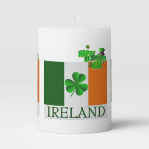 St. Patrick's Day Pilar Candle