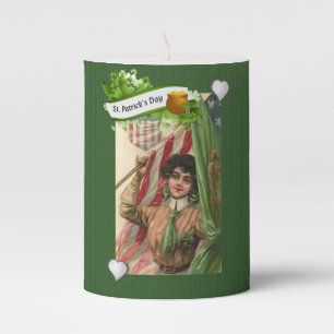 St. Patrick's Day Pilar Candle