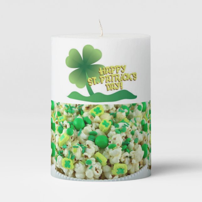 St. Patrick's Day Pilar Candle (Front)
