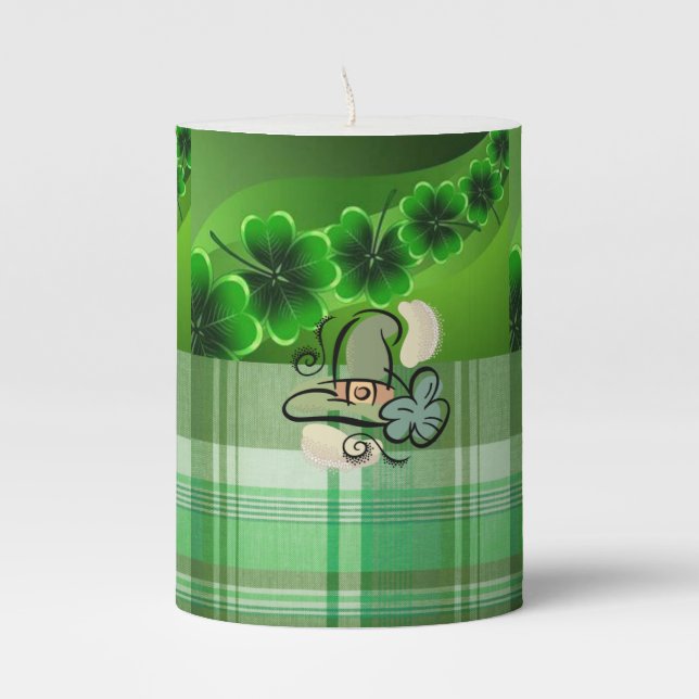 St. Patrick's Day Pilar Candle (Front)