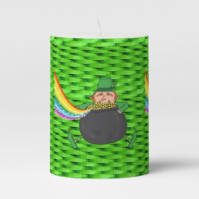 St. Patrick's Day Pilar Candle (Front)