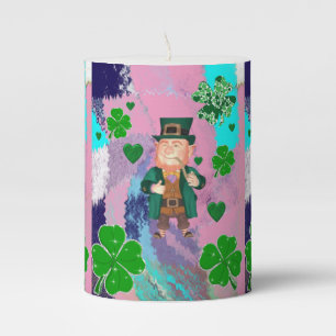 St. Patrick's Day Pilar Candle