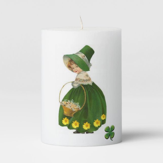 St. Patrick's Day Pilar Candle (Front)