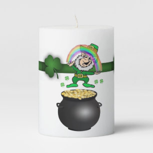 St. Patrick's Day Pilar Candle