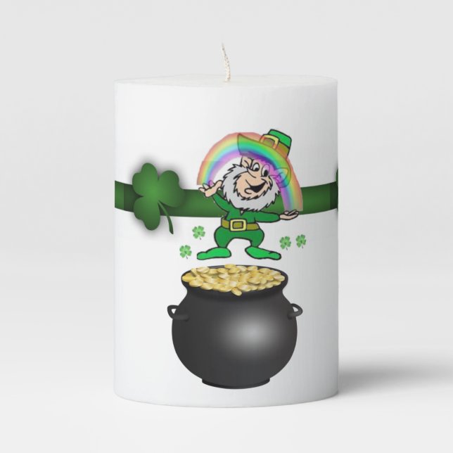 St. Patrick's Day Pilar Candle (Front)