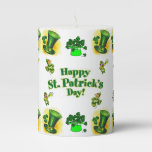 St. Patrick's Day Pilar Candle