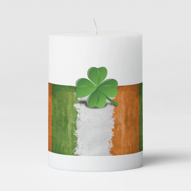St. Patrick's Day Pilar Candle (Front)