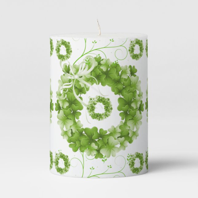 St. Patrick's Day Pilar Candle (Front)